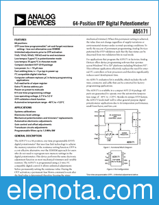 Analog Devices AD5171 datasheet