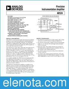 Analog Devices AD524 datasheet