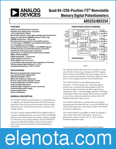 Analog Devices AD5253 datasheet
