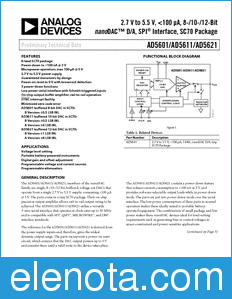 Analog Devices AD5601 datasheet