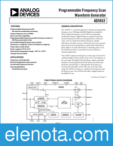 Analog Devices AD5932 datasheet