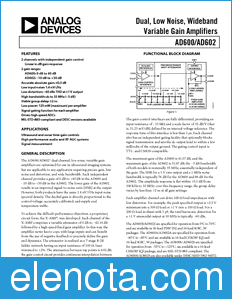 Analog Devices AD602 datasheet