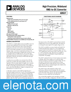 Analog Devices AD637 datasheet