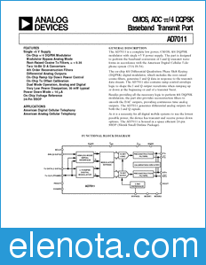 Analog Devices AD7011 datasheet