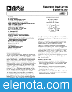 Analog Devices AD705 datasheet