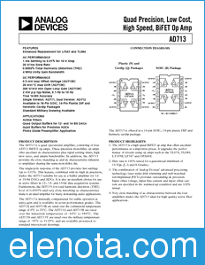 Analog Devices AD713 datasheet
