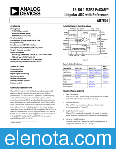 Analog Devices AD7653 datasheet
