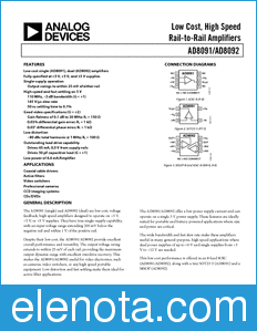 Analog Devices AD8091 datasheet