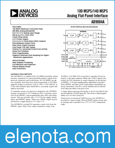 Analog Devices AD9884A datasheet