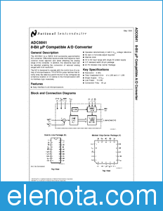 National Semiconductor ADC0841 datasheet