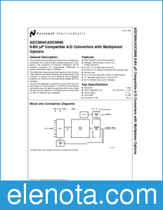 National Semiconductor ADC0844 datasheet
