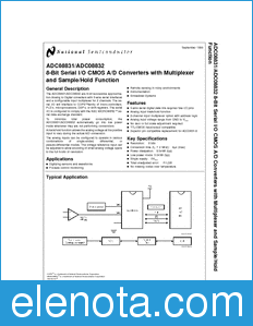 National Semiconductor ADC08832 datasheet