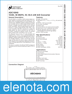 National Semiconductor ADC10040 datasheet