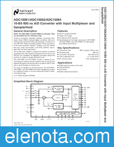 National Semiconductor ADC10061 datasheet