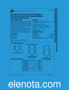 National Semiconductor ADC1031 datasheet