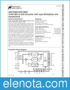 National Semiconductor ADC10662 datasheet