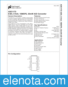 National Semiconductor ADC1173 datasheet