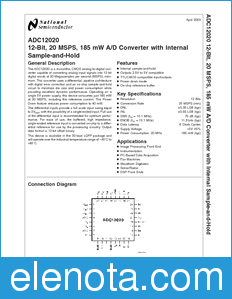 National Semiconductor ADC12020 datasheet
