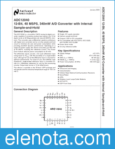 National Semiconductor ADC12040 datasheet