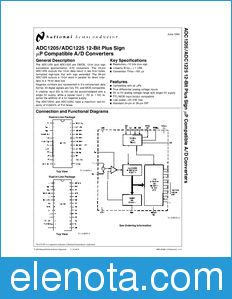 National Semiconductor ADC1205 datasheet