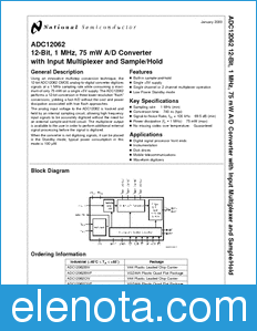 National Semiconductor ADC12062 datasheet