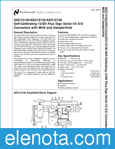 National Semiconductor ADC12130 datasheet
