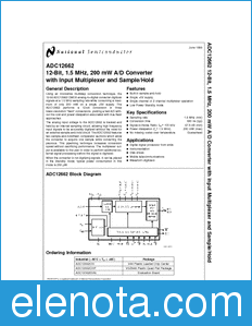 National Semiconductor ADC12662 datasheet