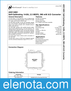 National Semiconductor ADC14061 datasheet
