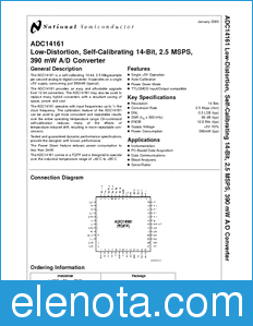 National Semiconductor ADC14161 datasheet