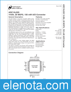 National Semiconductor ADC14L020 datasheet