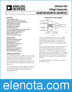 Analog Devices ADCMP580 datasheet