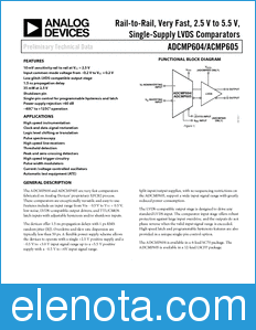 Analog Devices ADCMP604 datasheet