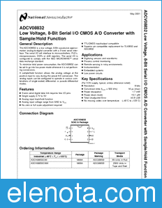 National Semiconductor ADCV08832 datasheet