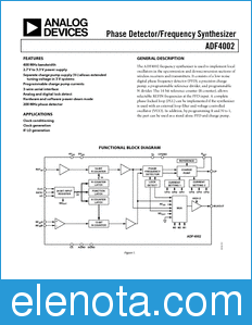 Analog Devices ADF4002 datasheet