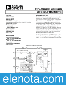 Analog Devices ADF4116 datasheet