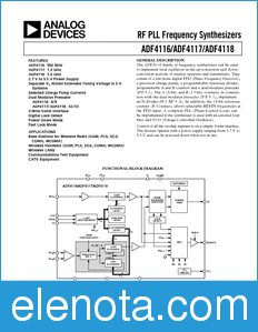 Analog Devices ADF4118 datasheet
