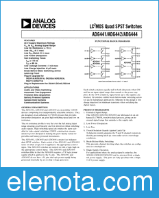 Analog Devices ADG444 datasheet