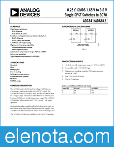 Analog Devices ADG841 datasheet