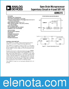 Analog Devices ADM6315 datasheet