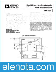 Analog Devices ADP3020 datasheet