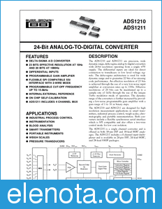 Texas Instruments ADS1210 datasheet