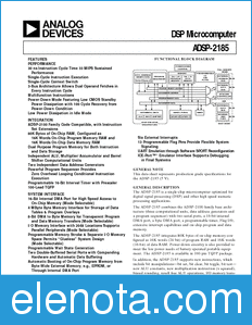 Analog Devices ADSP-2185 datasheet