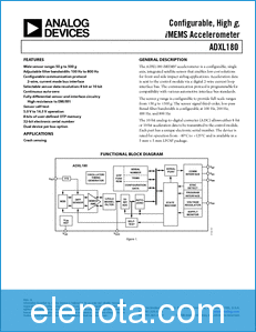Texas Instruments ADXL180 datasheet