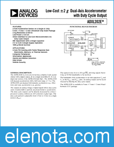 Analog Devices ADXL202E datasheet