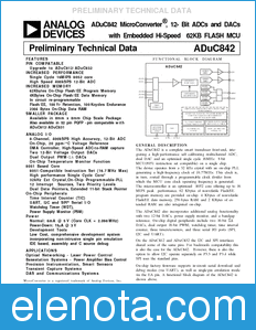 Analog Devices ADuC842 datasheet