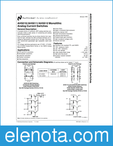 National Semiconductor AH5011 datasheet