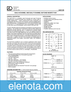 Advanced Linear Devices ALD1105 datasheet