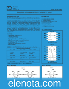 Advanced Linear Devices ALD1106 datasheet