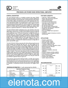 Advanced Linear Devices ALD1722 datasheet