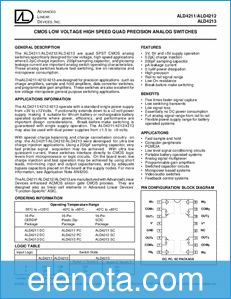 Advanced Linear Devices ALD4211 datasheet